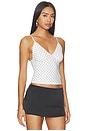 view 3 of 9 The Weightless Sculpting Modern Tank Top in Mini Dot White