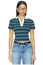 view 1 of 4 The Easy Polo Top in Summer Stripe