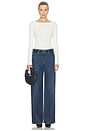 view 5 of 4 The Rib Scoop Boat Neck Top in Chalk