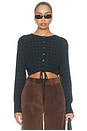 view 1 of 5 The Crinkle Cinched Shirt in Forest Plaid