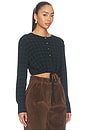 view 2 of 5 The Crinkle Cinched Shirt in Forest Plaid