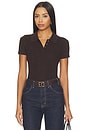 view 1 of 4 The Micro Cable Polo Shirt in Espresso