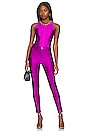 view 9 of 10 Compression Shine High Neck Bodysuit in Pop Thistle
