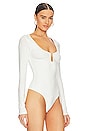 view 5 of 10 Good Touch Ring Ruched Bodysuit in Ivory001