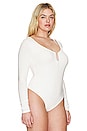view 6 of 10 Good Touch Ring Ruched Bodysuit in Ivory001