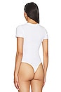 view 7 of 10 Rib Fitted Tee Bodysuit in White001