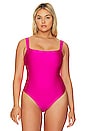 view 4 of 11 Compression Shine Bodysuit in Fuchsia Pink001