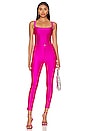 view 9 of 11 Compression Shine Bodysuit in Fuchsia Pink001