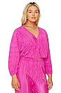 view 4 of 9 Always Fits Plisse Sculpt Top in Fuchsia Pink001