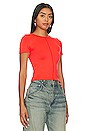 view 3 of 9 Sculpted Tee in Fiere Coral 002
