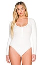 view 4 of 10 The Feel Good Long Sleeve Bodysuit in White001