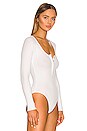 view 5 of 10 The Feel Good Long Sleeve Bodysuit in White001