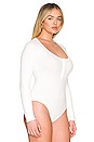 view 6 of 10 The Feel Good Long Sleeve Bodysuit in White001