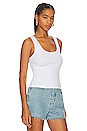view 3 of 8 Heritage Scoop Tank Top in White 001