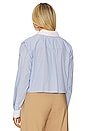 view 6 of 9 Yarndye Poplin Crop Shirt in Good Stripe004