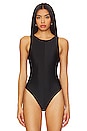 view 3 of 10 High Shine Compression Bodysuit in Black001