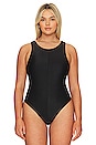 view 4 of 10 High Shine Compression Bodysuit in Black001