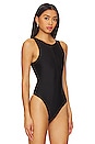 view 5 of 10 High Shine Compression Bodysuit in Black001