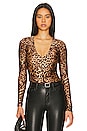 view 1 of 10 BODY DE COMPRESIÓN DE ALTO BRILLO in Wild Leopard003