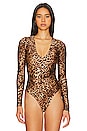 view 3 of 10 BODY DE COMPRESIÓN DE ALTO BRILLO in Wild Leopard003