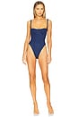 view 1 of 6 Square Neck Swimsuit in Swim Denim Rinse001