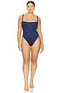 view 2 of 6 Square Neck Swimsuit in Swim Denim Rinse001