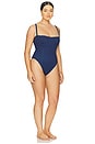 view 4 of 6 Square Neck Swimsuit in Swim Denim Rinse001