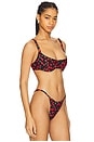 view 2 of 4 Balconette Bikini Top in Black Cherry