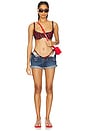 view 4 of 4 Balconette Bikini Top in Black Cherry