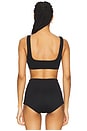 view 5 of 8 Square Neck Compression Swim Top in Black001