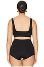 view 6 of 8 Square Neck Compression Swim Top in Black001