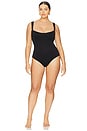 view 2 of 7 Compression Sweetheart Swimsuit in Black001
