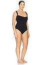 view 4 of 7 Compression Sweetheart Swimsuit in Black001