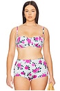 view 2 of 10 Satin Underwire Bikini Top in Vintage Rose001