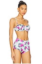 view 5 of 10 Satin Underwire Bikini Top in Vintage Rose001