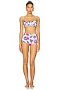 view 9 of 10 Satin Underwire Bikini Top in Vintage Rose001