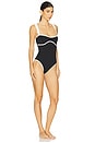 view 3 of 7 Compression Sweet Heart One Piece Swimsuit in Black001