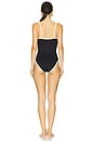 view 5 of 7 Compression Sweet Heart One Piece Swimsuit in Black001