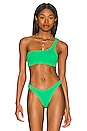 view 1 of 8 Always Fits One Shoulder Bikini Top in Summer Green
