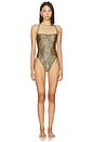 view 2 of 4 Reversible Lace Up One Piece Swimsuit in Lucky Roses