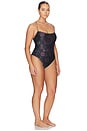 view 6 of 8 Reversible Lace Up One Piece Swimsuit in Lucky Roses