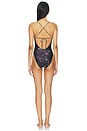 view 7 of 8 Reversible Lace Up One Piece Swimsuit in Lucky Roses
