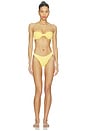 view 4 of 4 BRAGUITAS BIKINI CINTURA ALTA MATTE GOOD WAIST CHEEKY in Lemon Light