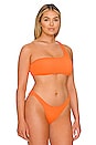 view 4 of 9 Always Fits Hot Shoulder Bikini Top in Orange Cream