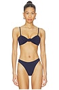view 1 of 5 HAUT DE MAILLOT DE BAIN FORME BANDEAU MATTE TWIST in Horizon Ink