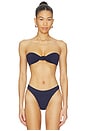 view 2 of 5 HAUT DE MAILLOT DE BAIN FORME BANDEAU MATTE TWIST in Horizon Ink