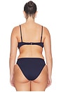 view 8 of 10 Matte Twist Bandeau Bikini Top in Horizon Ink