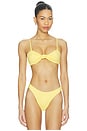 view 2 of 5 TOP BIKINI BANDA MATTE TWIST in Lemon Light