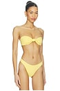 view 3 of 5 TOP BIKINI BANDA MATTE TWIST in Lemon Light