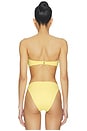 view 7 of 10 HAUT DE MAILLOT DE BAIN FORME BANDEAU MATTE TWIST in Lemon Light